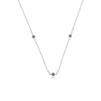 שרשרת עיניים קטנות צבע כחול