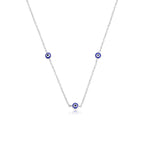 שרשרת כסף עם עיניים כחולות