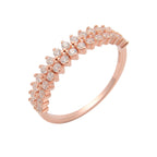 טבעת רוזגולד עיגולים קטנים