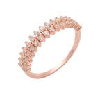 טבעת רוזגולד עיגולים קטנים