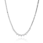 שרשרת כסף טניס מדורגת שפיצים 42 ס"מ