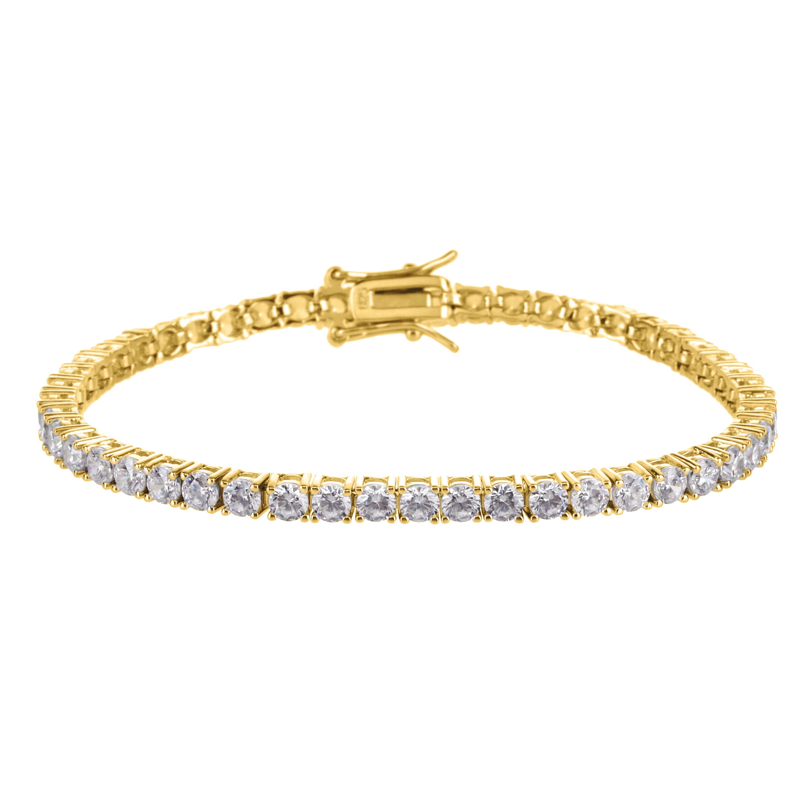 צמיד טניס זהב 4 מ"מ