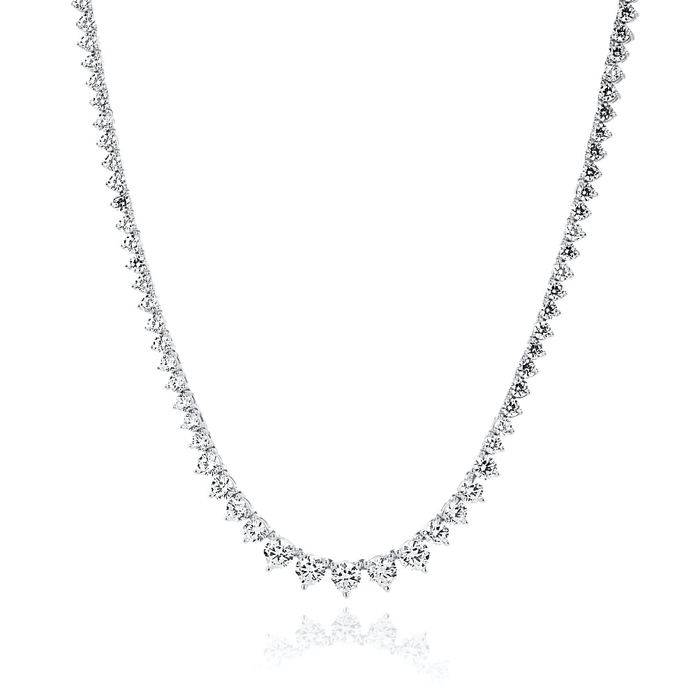 שרשרת כסף טניס מדורגת  45 ס"מ