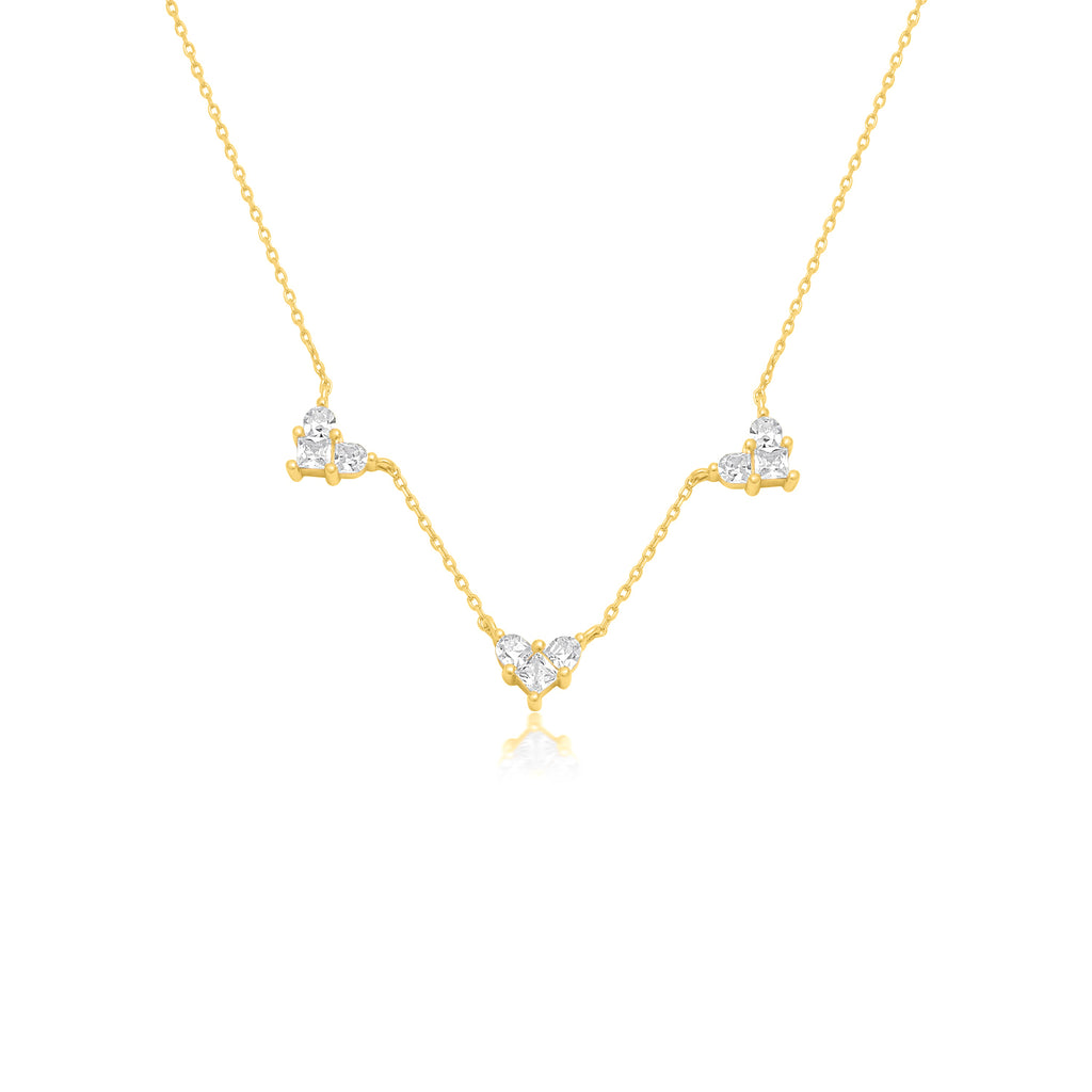 שרשרת זהב עם לבבות