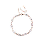 צמיד רוזגולד משובץ אבנים עגולות