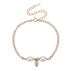 צמיד רוזגולד עם פנינים