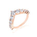 טבעת כתר משובצת אבנים