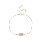 צמיד חמסה רוזגולד שרשרת דקה