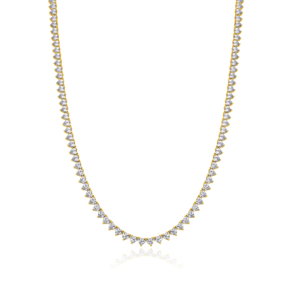 שרשרת זהב טניס שפיצים  2.5 מ"מ