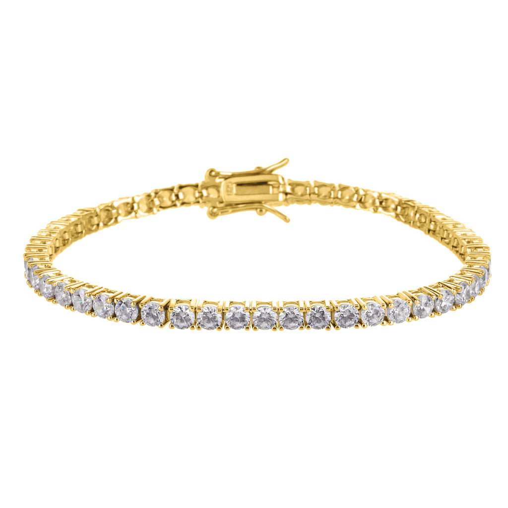 צמיד טניס זהב 4 מ"מ