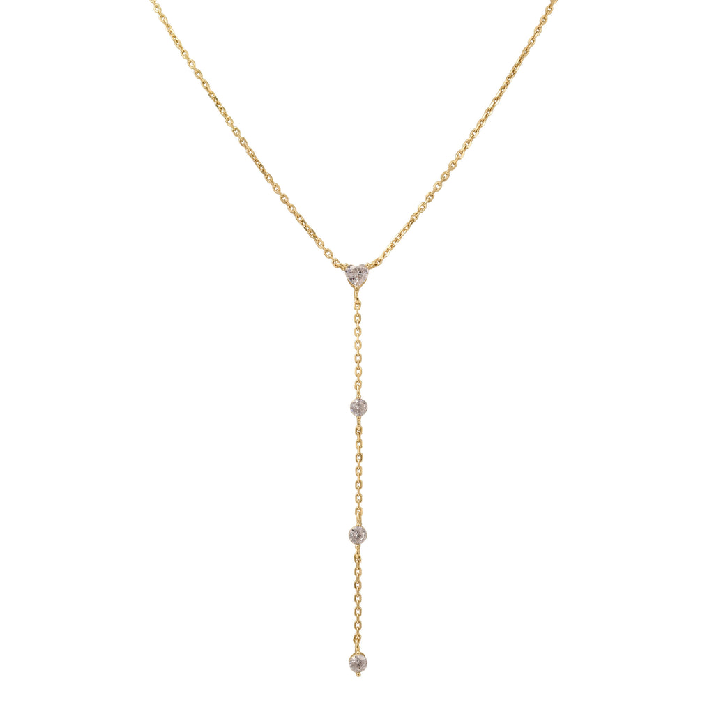 שרשרת זהב עניבה ארבע אבנים