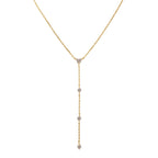 שרשרת זהב עניבה ארבע אבנים