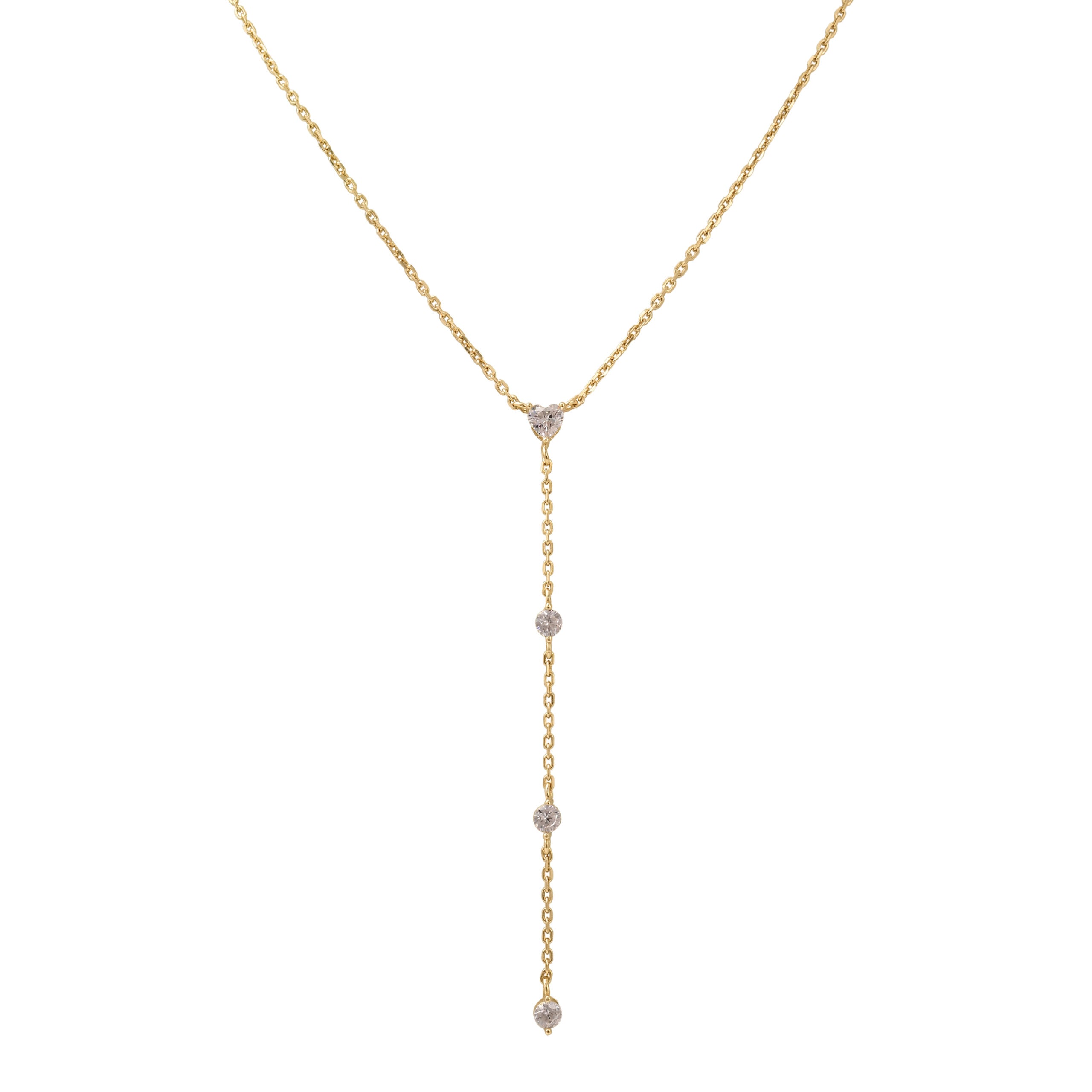 שרשרת זהב עניבה ארבע אבנים