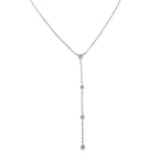 שרשרת כסף עניבה ארבע אבנים