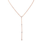 שרשרת רוזגולד עניבה ארבע אבנים