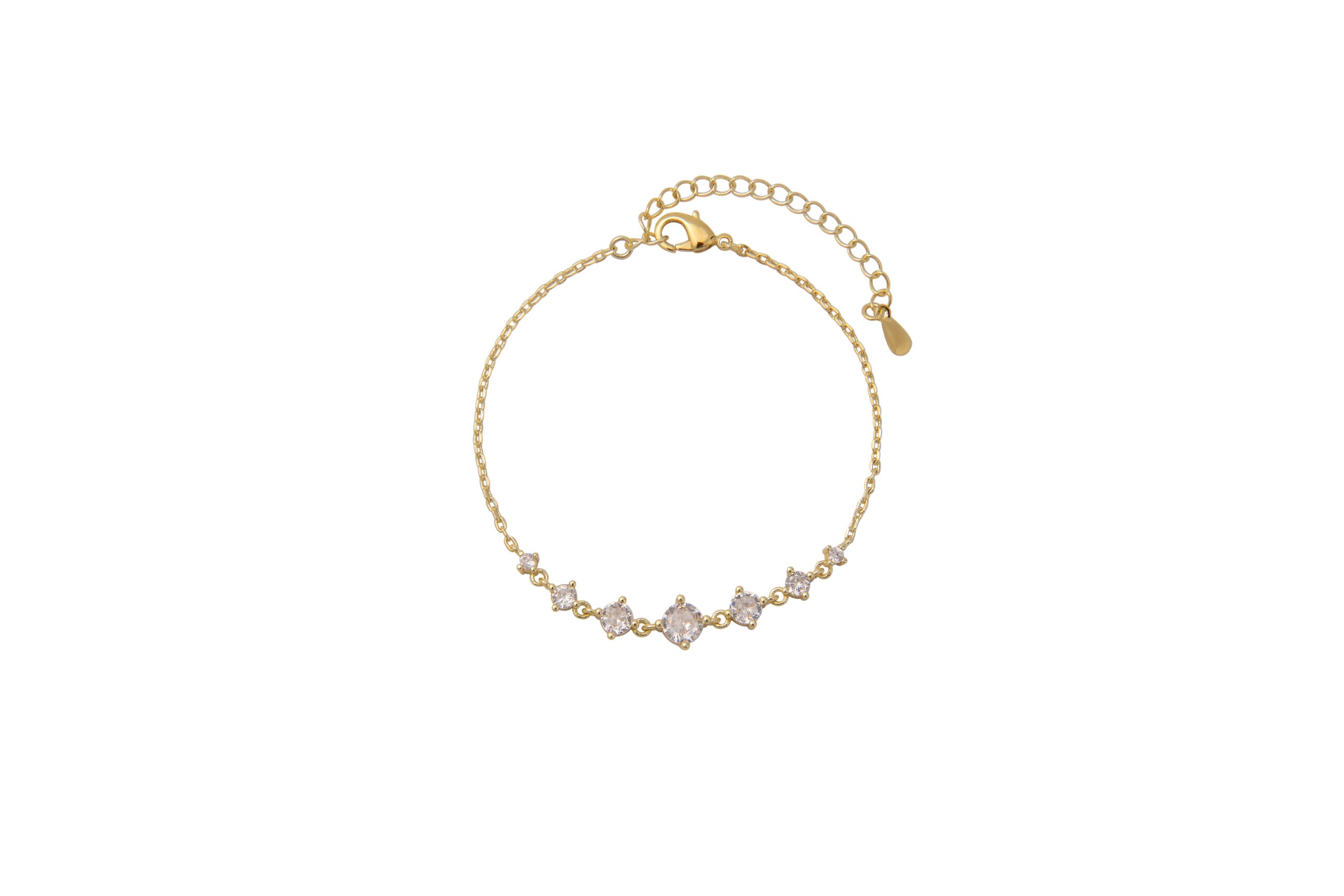 צמיד זהב שבעה אבנים