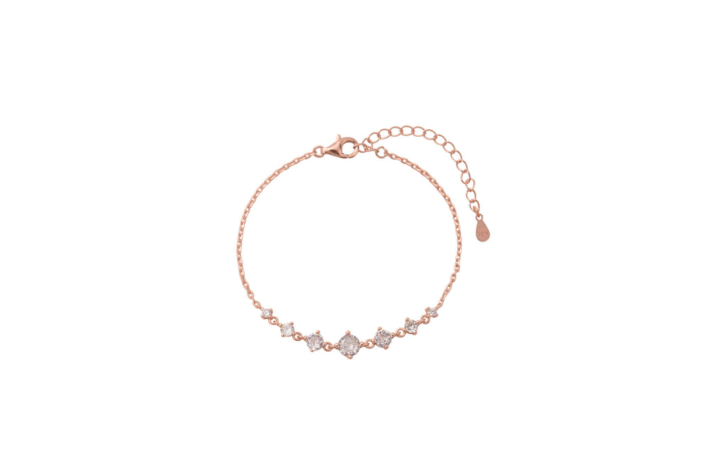 צמיד רוזגולד שבעה אבנים