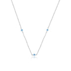 שרשרת עיניים קטנות צבע תכלת