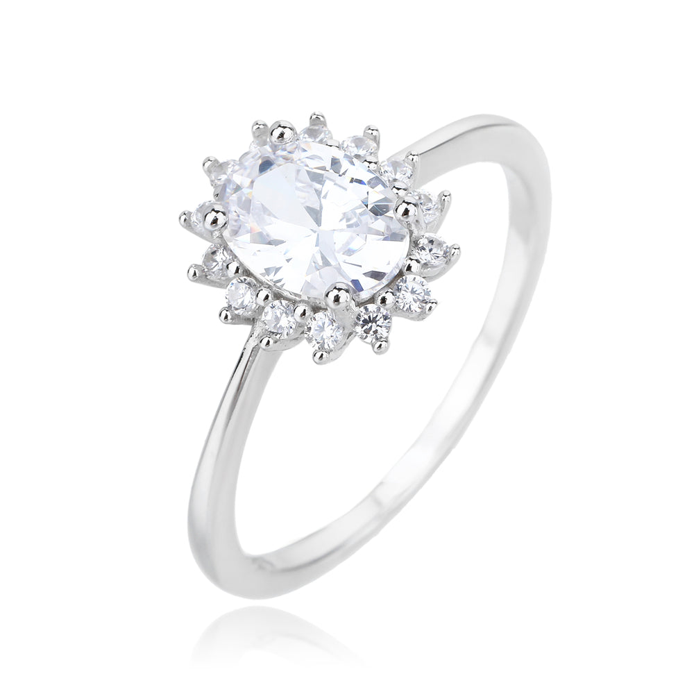 טבעת כסף צורת שמש