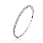 צמיד כסף קשיח משובץ אבנים