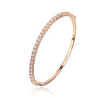 צמיד רוזגולד קשיח משובץ אבנים