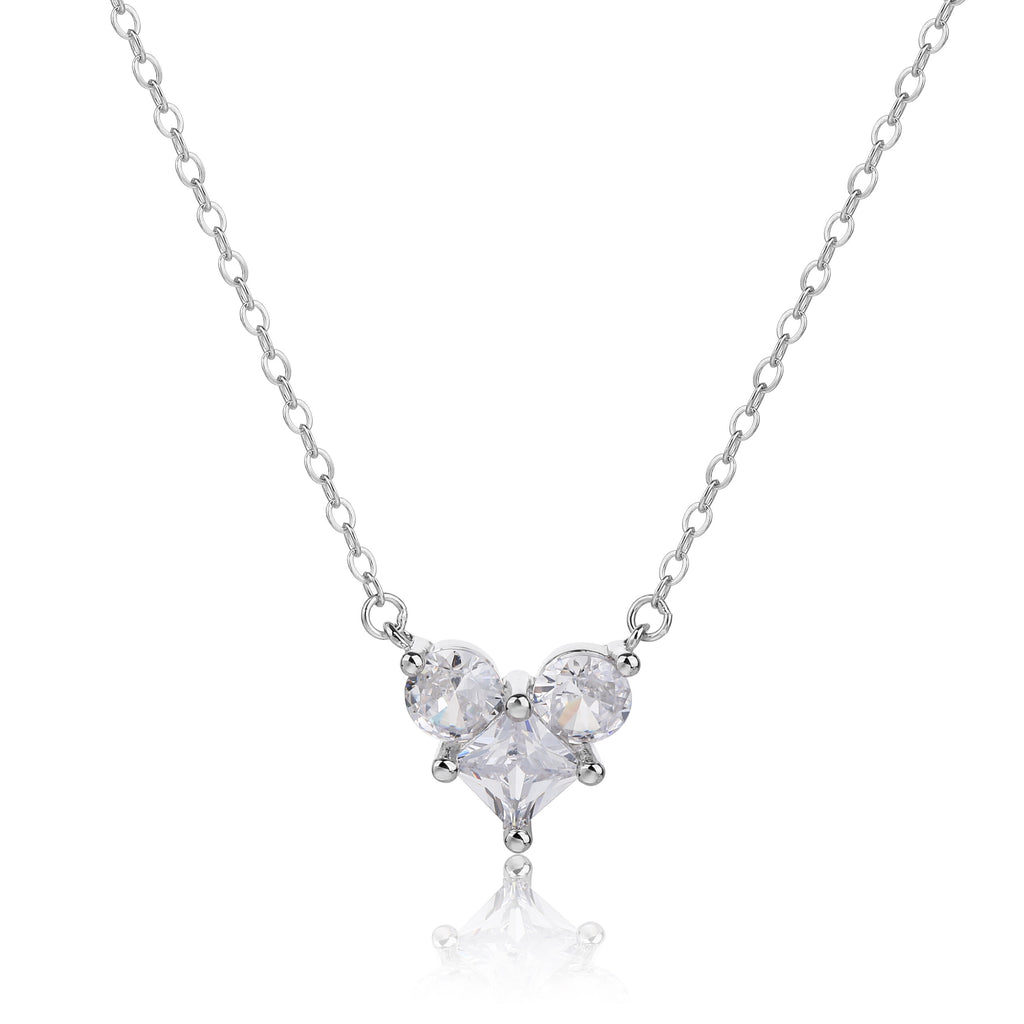 שרשרת לב עם אבנים