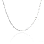 שרשרת כסף טניס משולבת