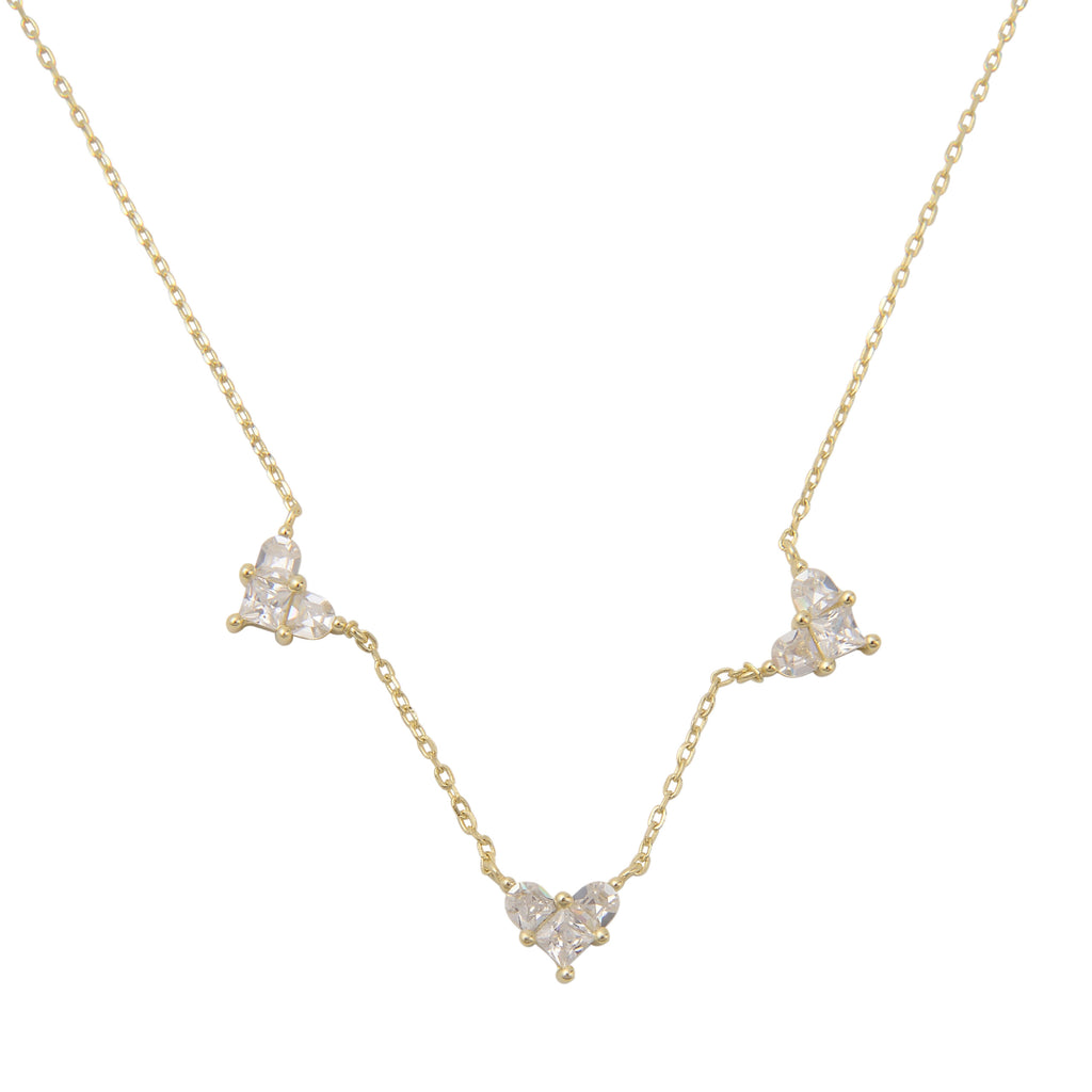 שרשרת זהב עם לבבות