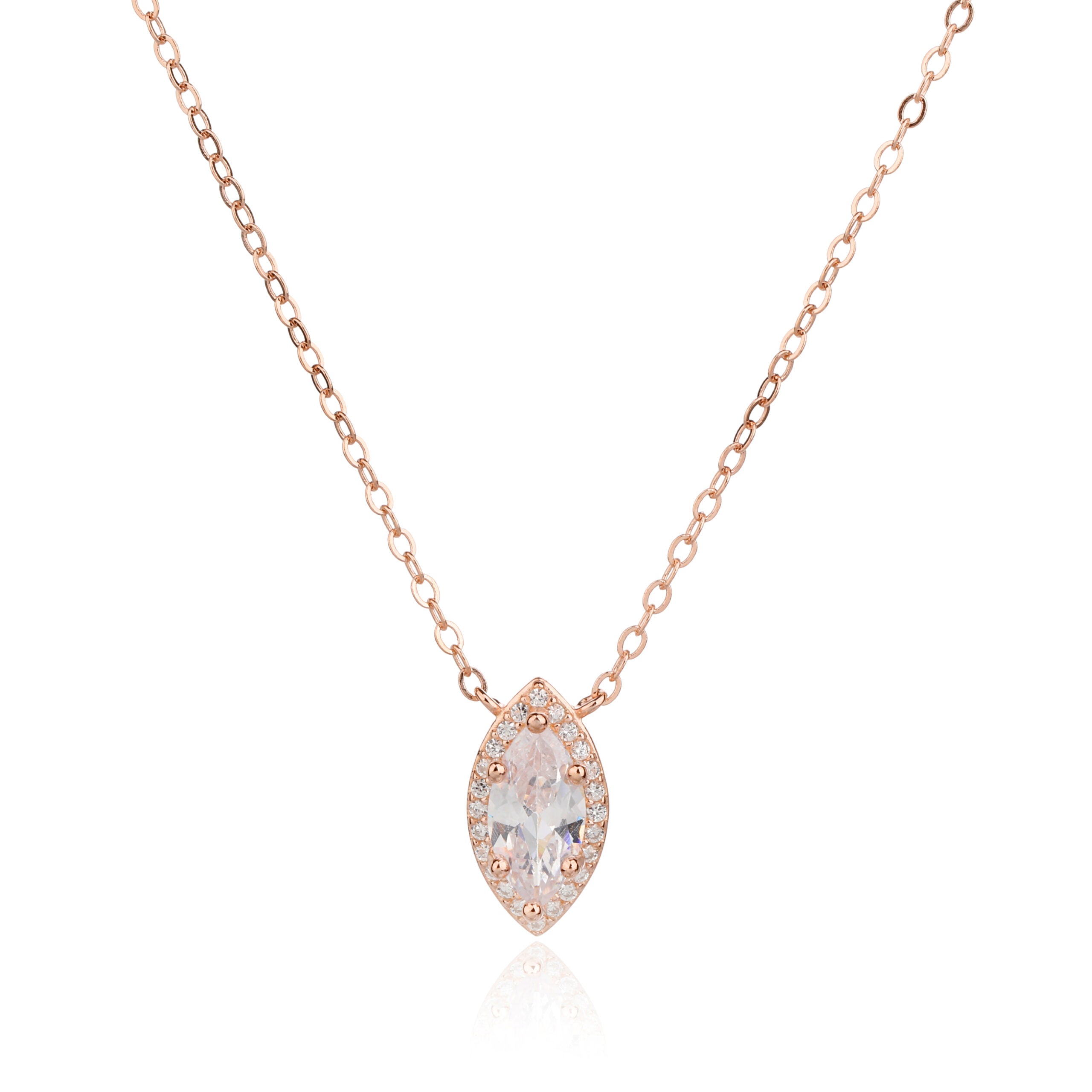 שרשרת רוזגולד אליפסה שיבוץ מסביב