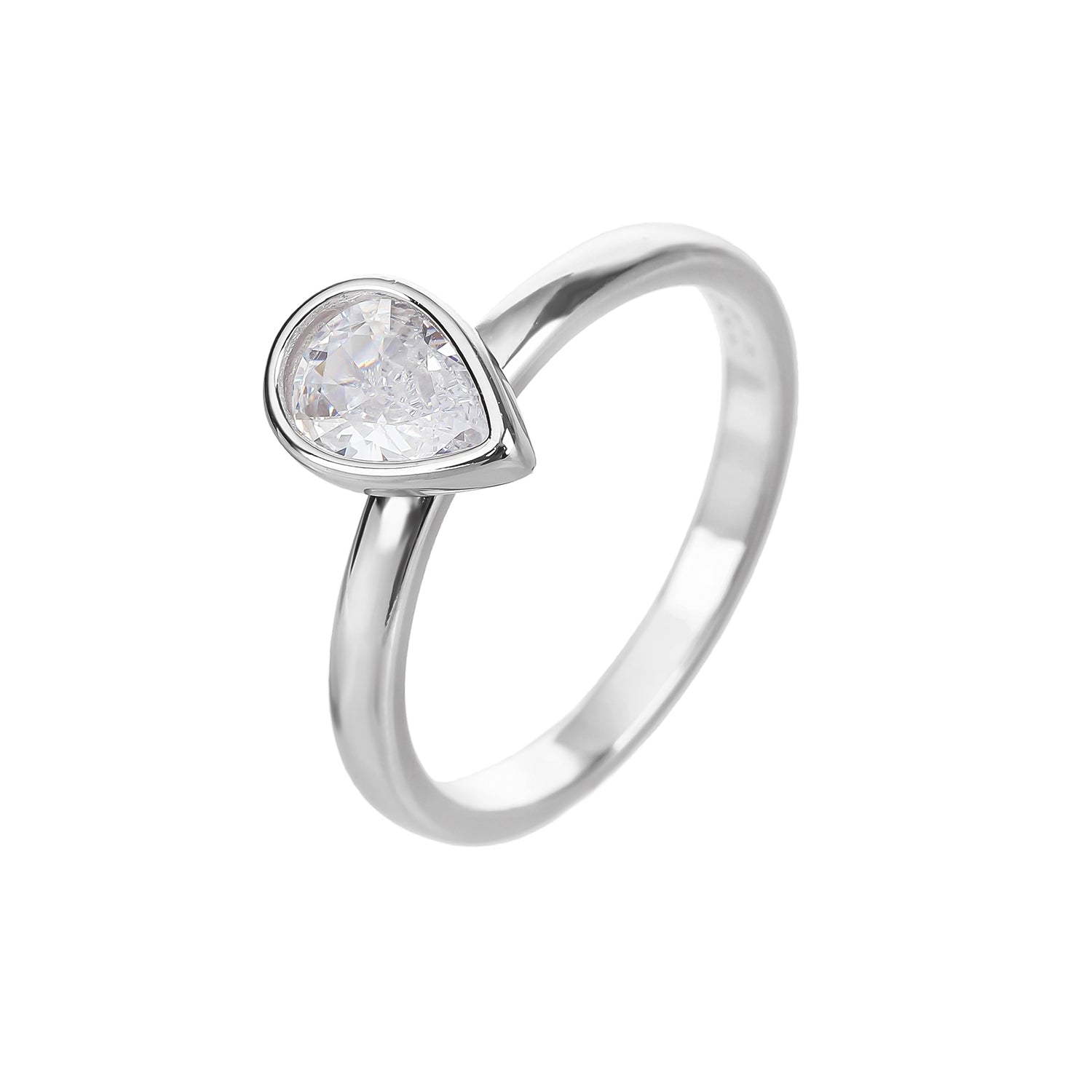 טבעת כסף אבן טיפה