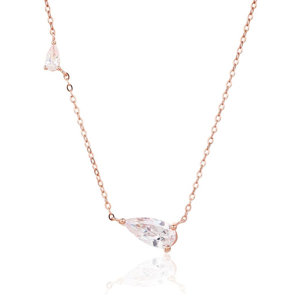 שרשרת רוזגולד שתי טיפות