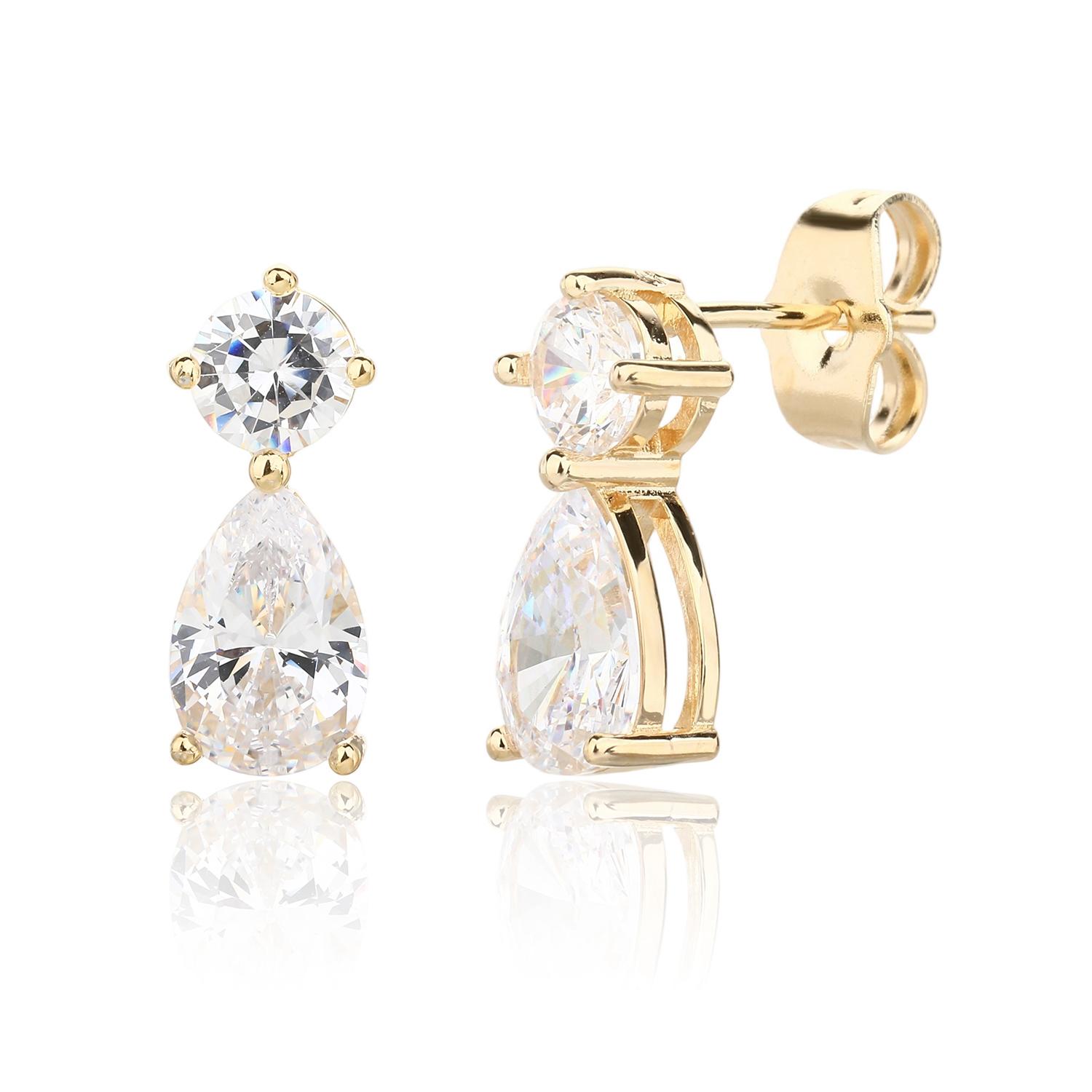 עגיל זהב טיפה