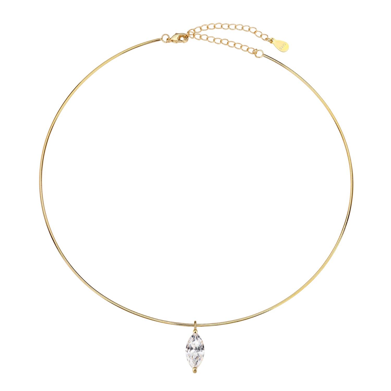 שרשרת זהב קשיחה אבן מרקיז