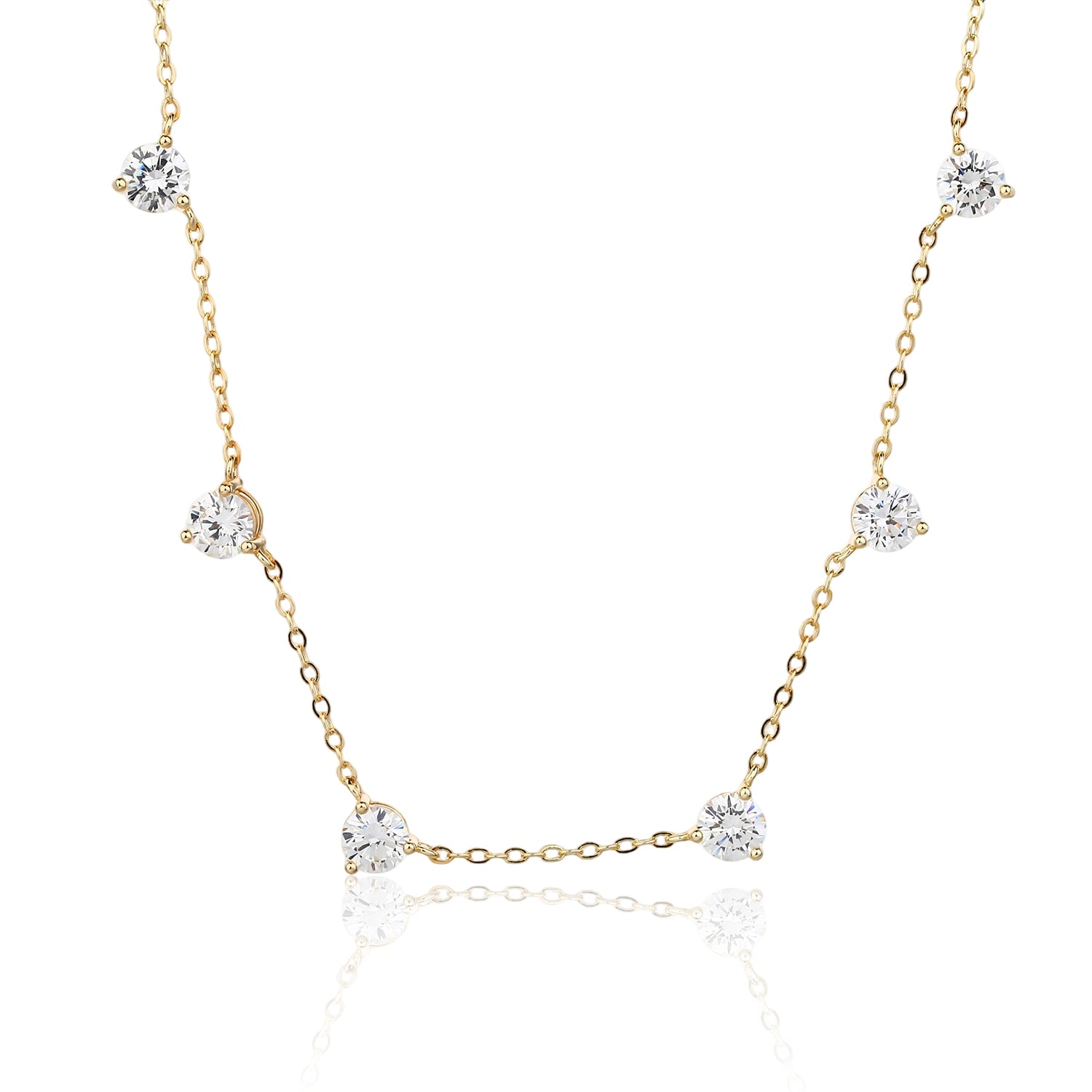 שרשרת זהב אבנים קטנות