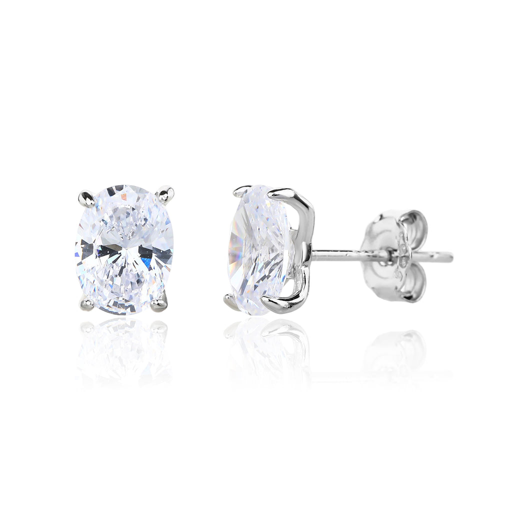 עגיל כסף אליפסה גדולה