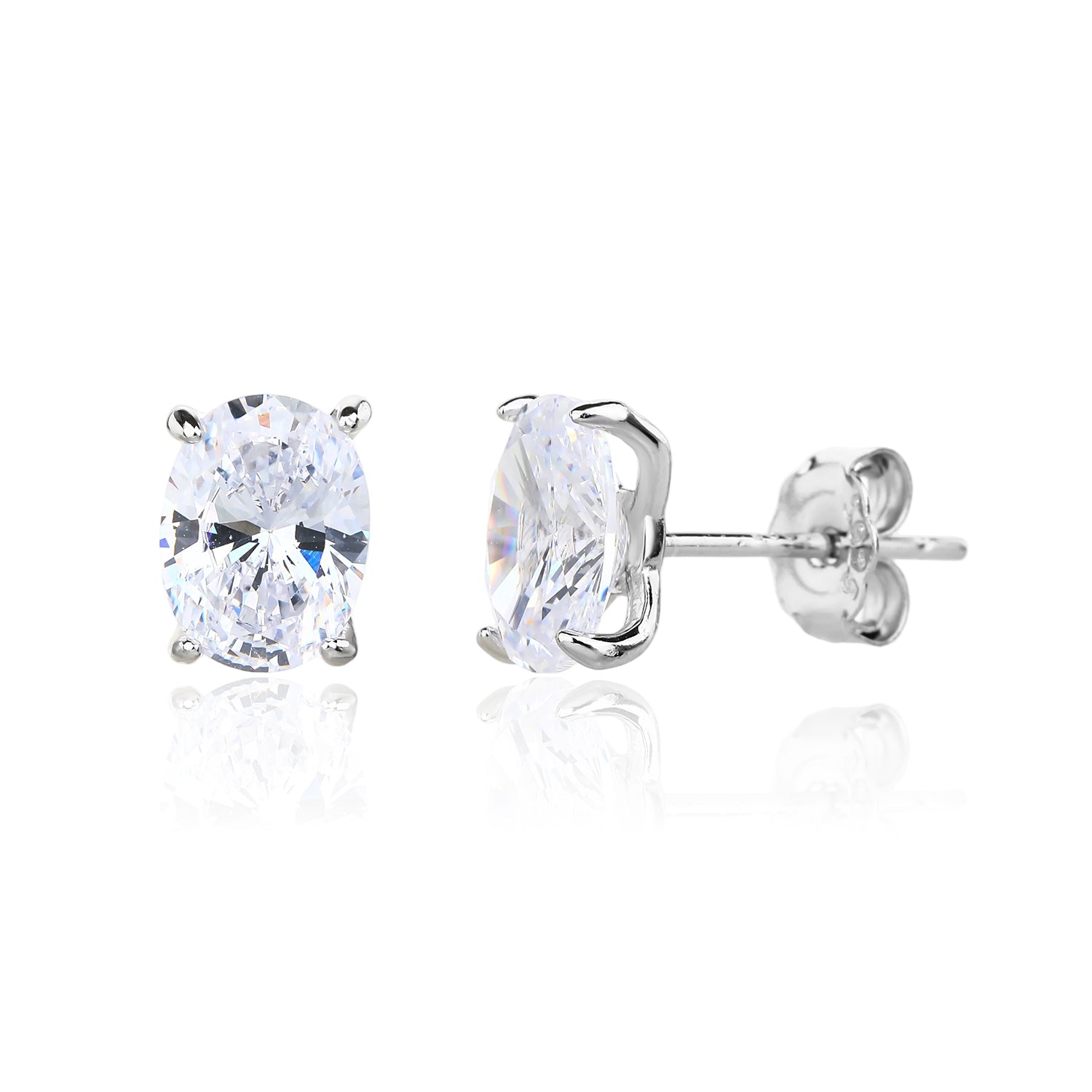 עגיל כסף אליפסה גדולה