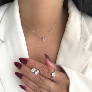 עגיל כסף אליפסה גדולה