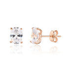 עגיל רוזגולד אליפסה גדולה