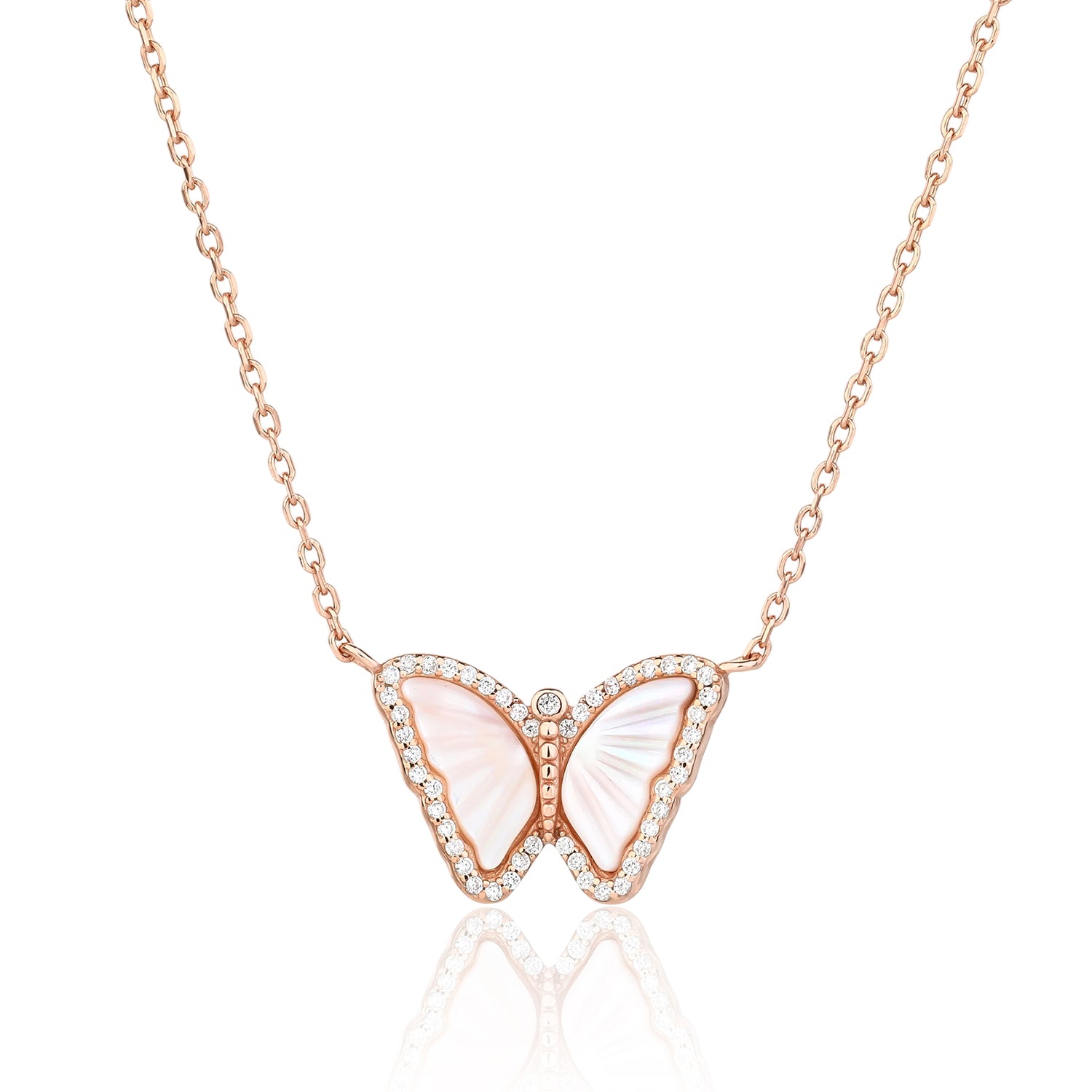 שרשרת פרפר רוזגולד