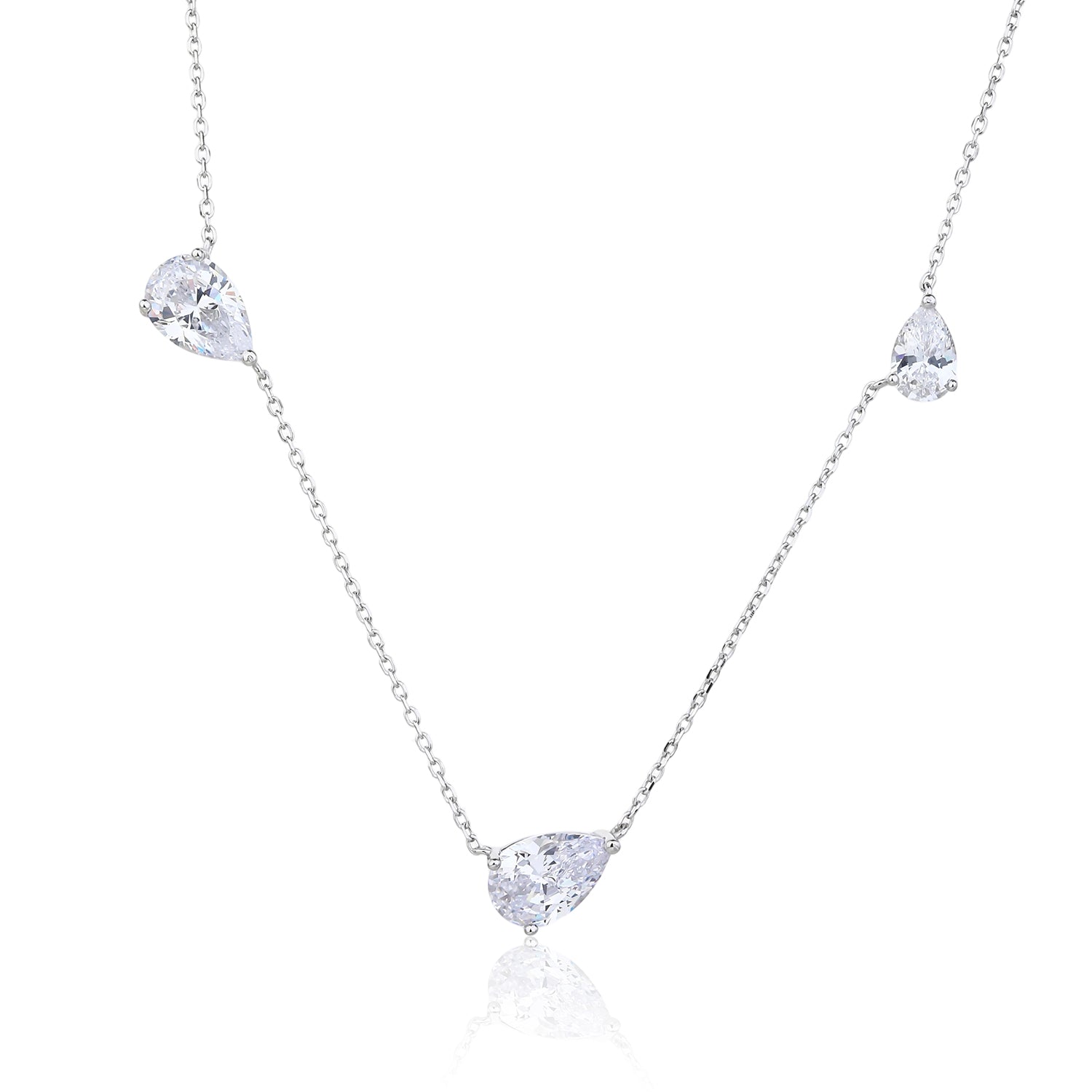 שרשרת כסף שלוש טיפות