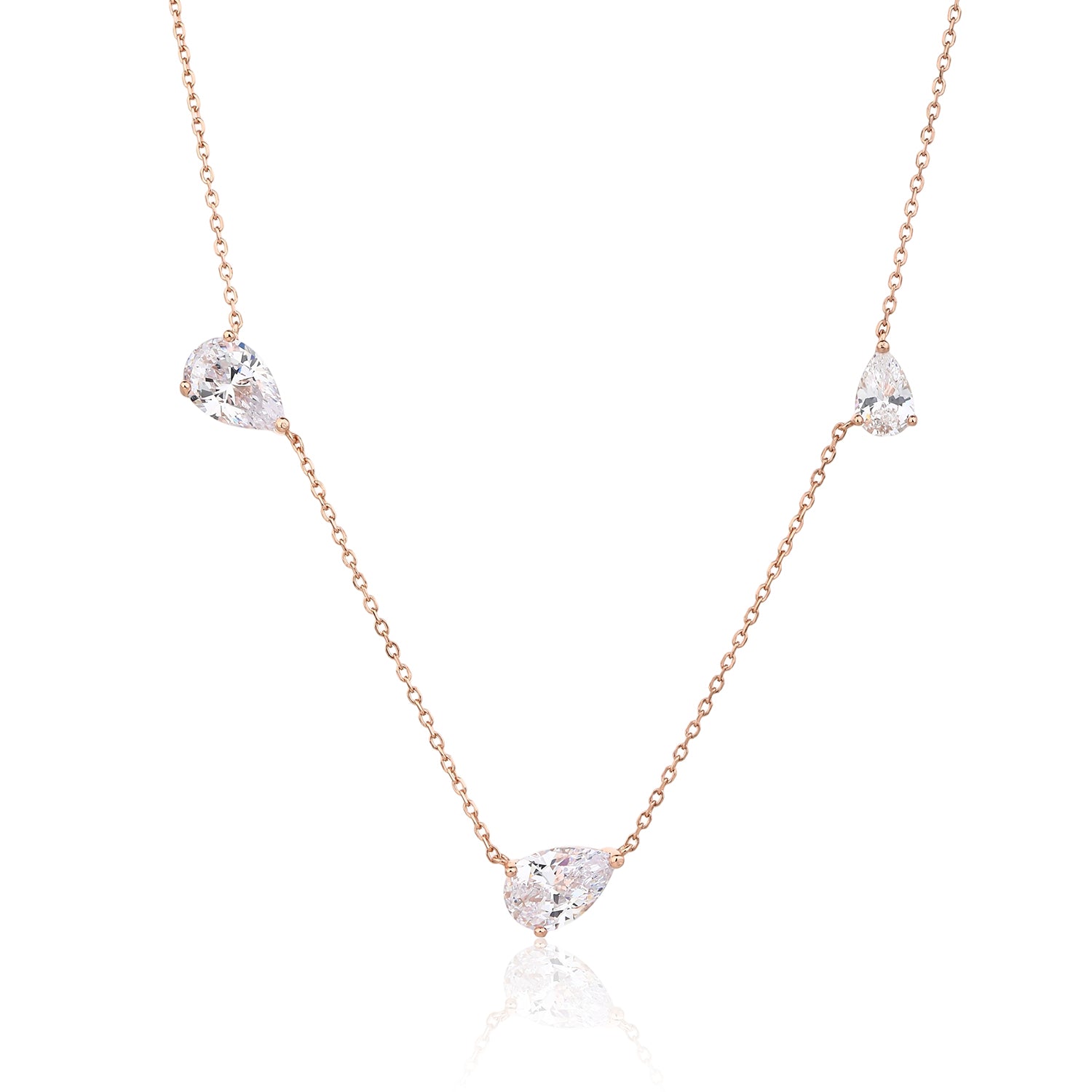 שרשרת רוזגולד שלוש טיפות