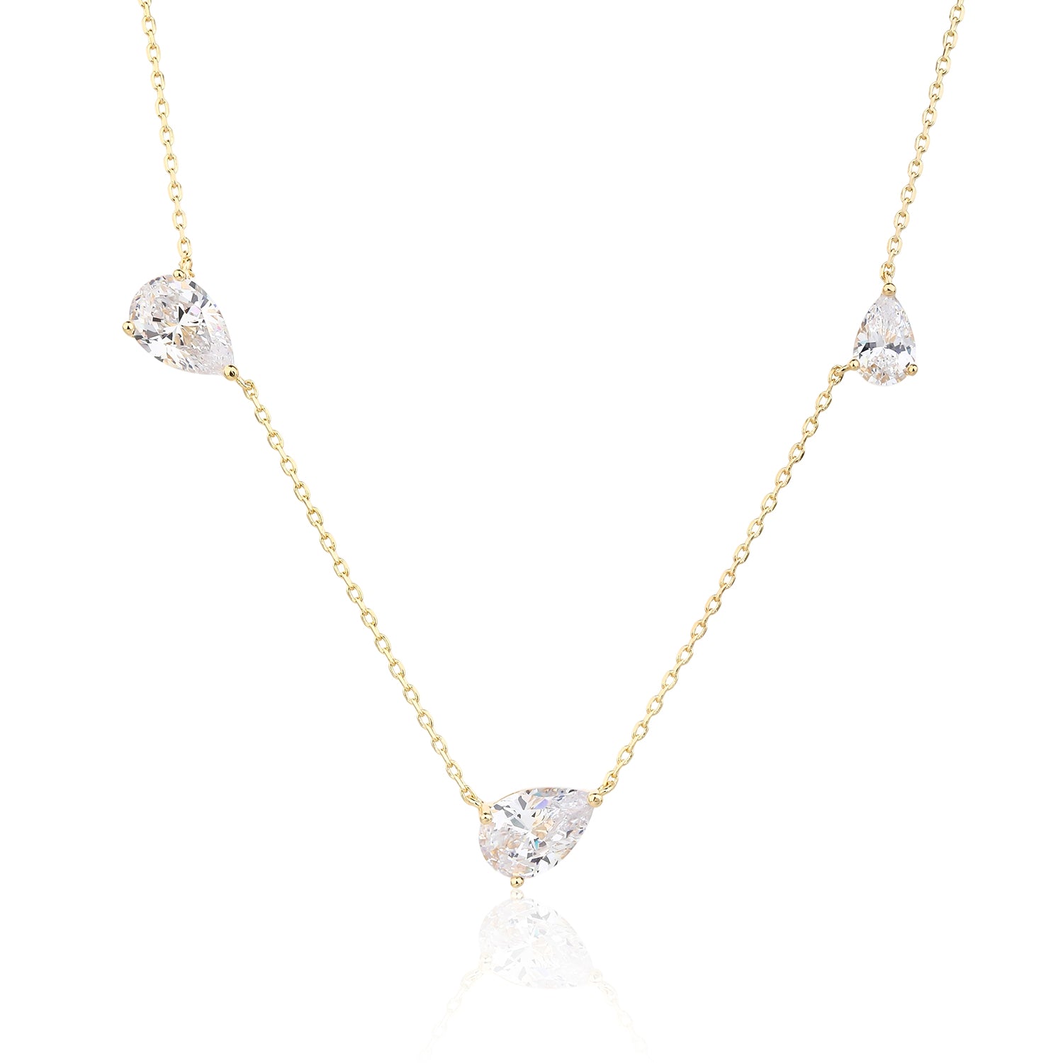 שרשרת זהב שלוש טיפות