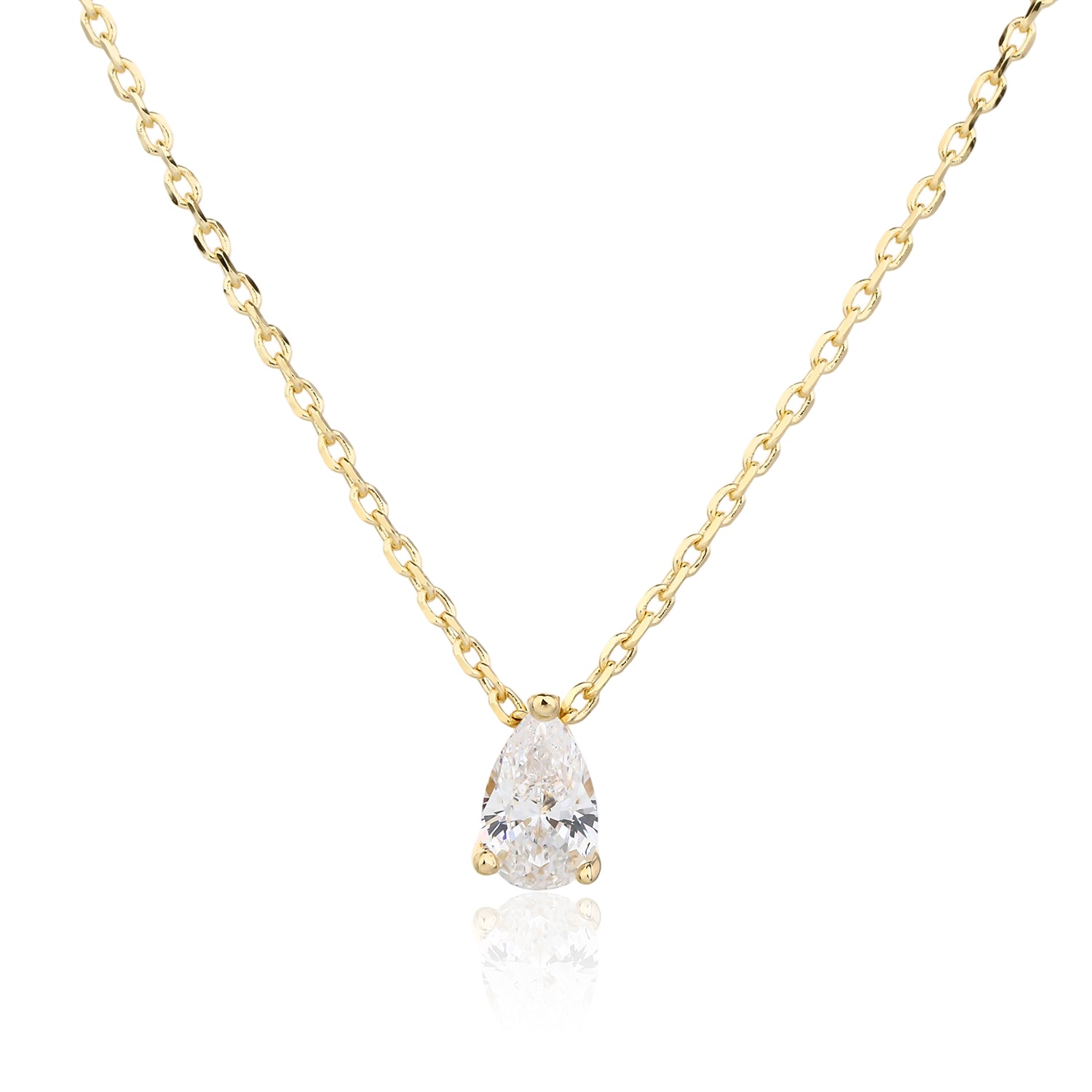 שרשרת זהב טיפה מחוברת לשרשרת