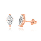 עגיל רוזגולד אבן אליפסה