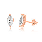 עגיל כסף צמוד מרקיז