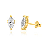 עגיל זהב צמוד מרקיז