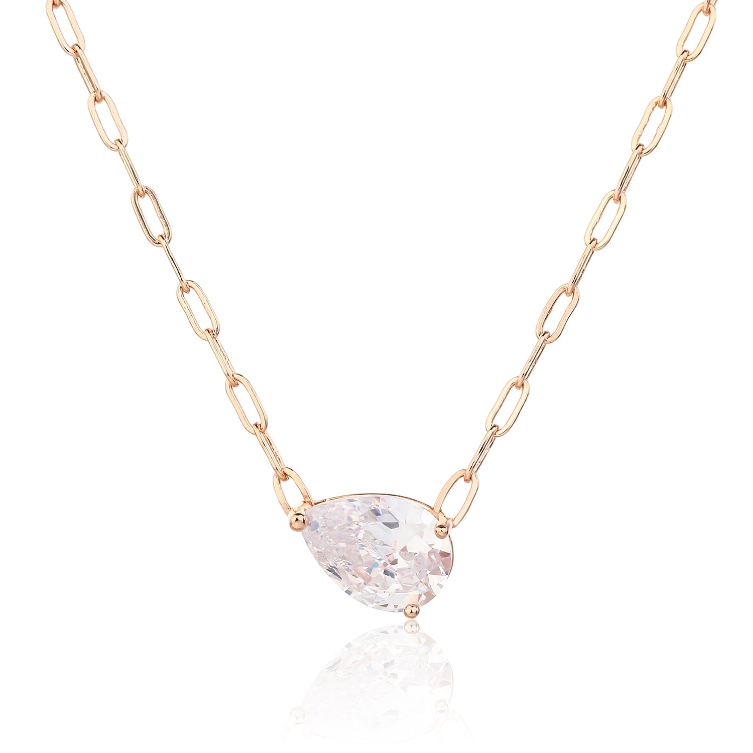 שרשרת רוזגולד טיפה גדולה