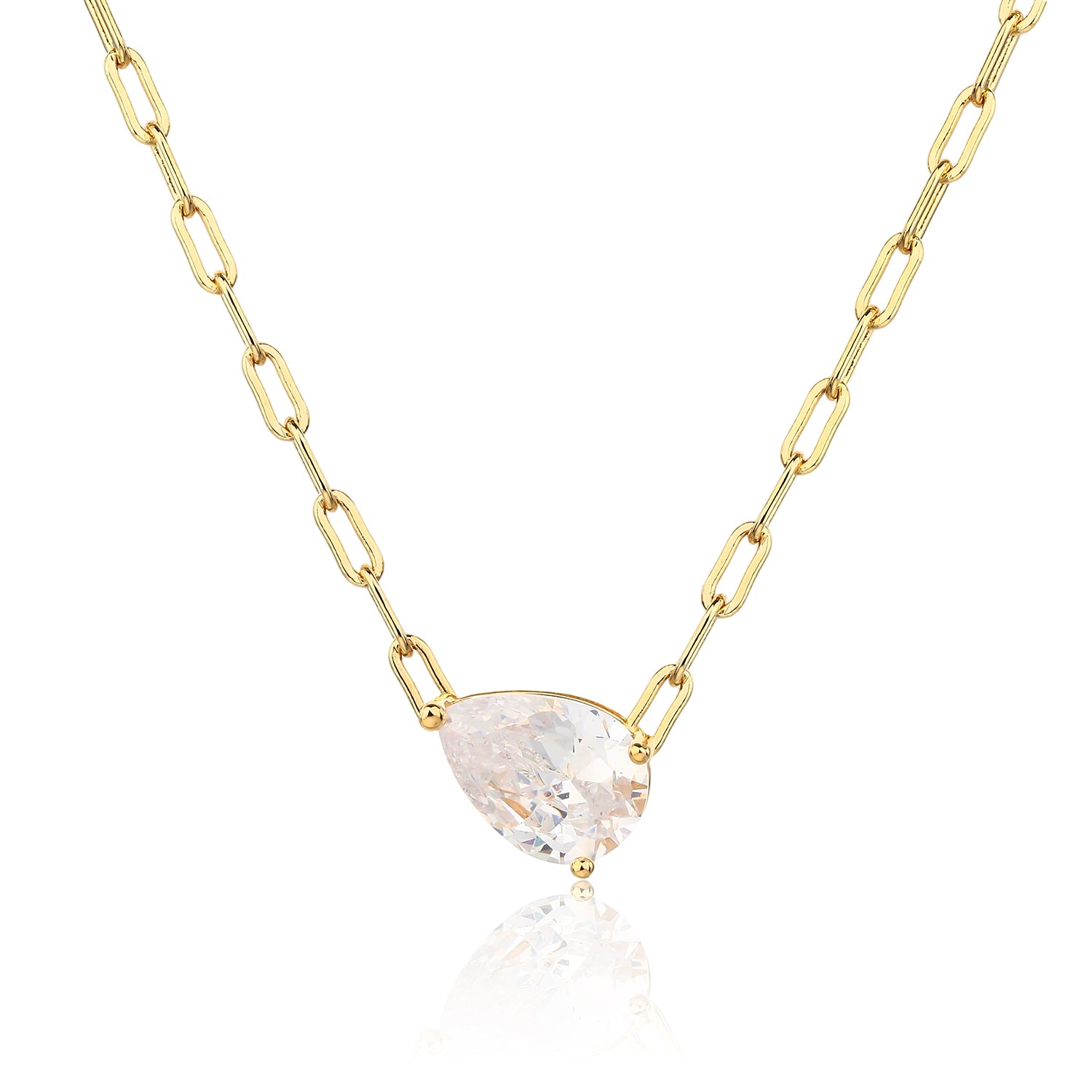 שרשרת זהב טיפה גדולה