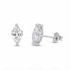 עגיל כסף צמוד מרקיז