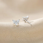 עגיל כסף צמוד צורת לב